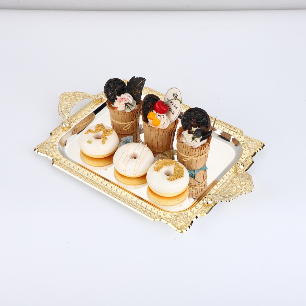 Three Sizes Iron Serving Plate for Home Party Birthday Wedding — 5