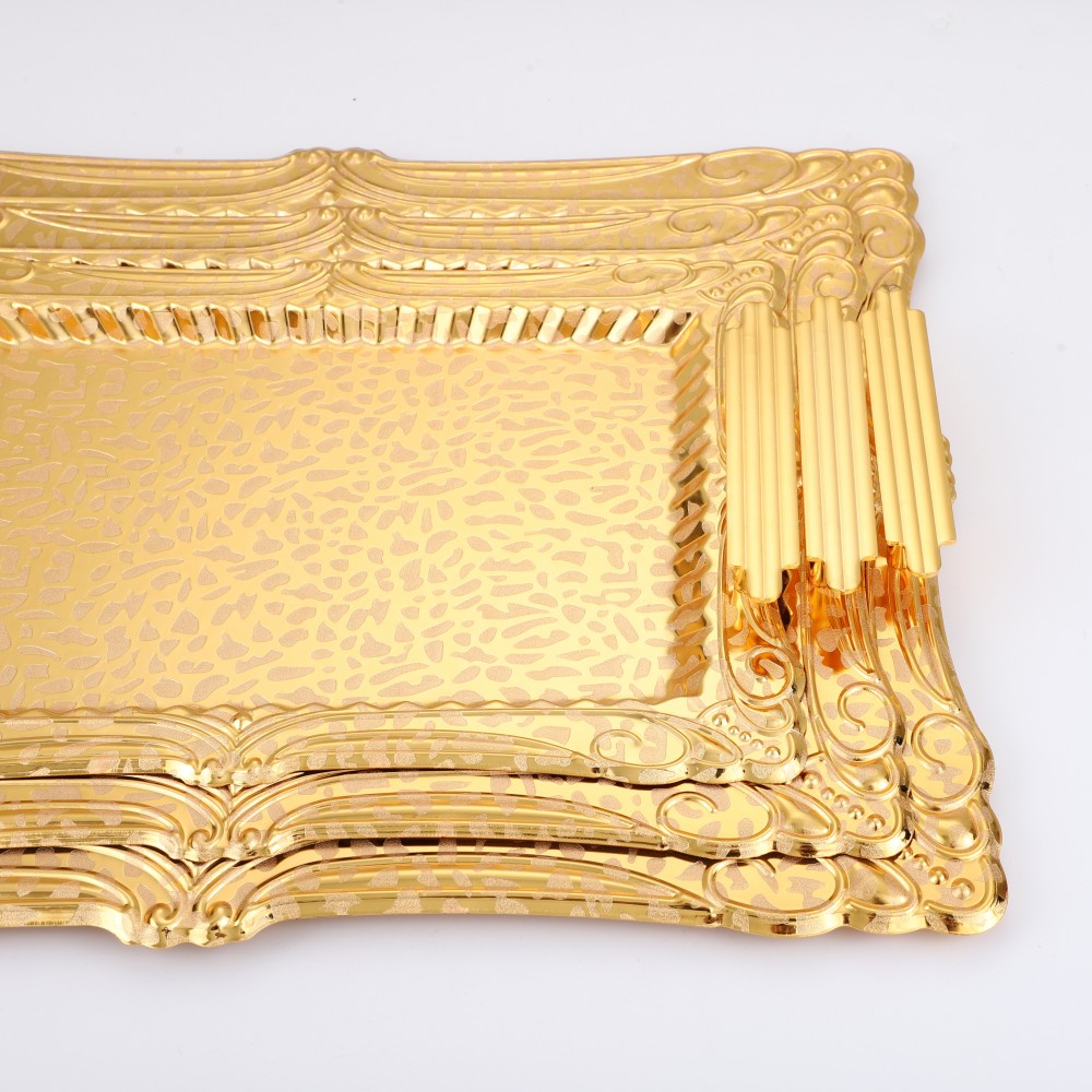 Middle East Dessert Plate, Iron Coffee Tea Cocktail Tray, Food Storage Tray — product information