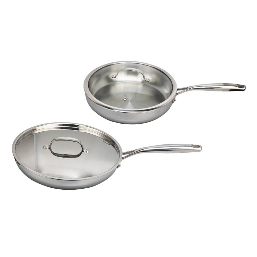 Triply Stainless Steel Frying Pan With Lid — product information