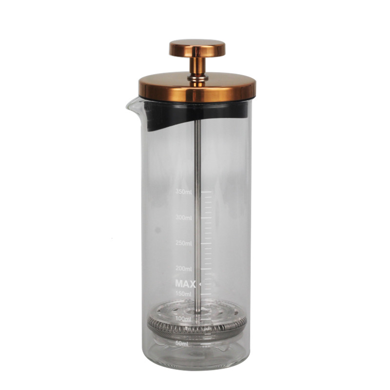 Coffee Glass And Stainless Steel Manual Milk Frother — 2