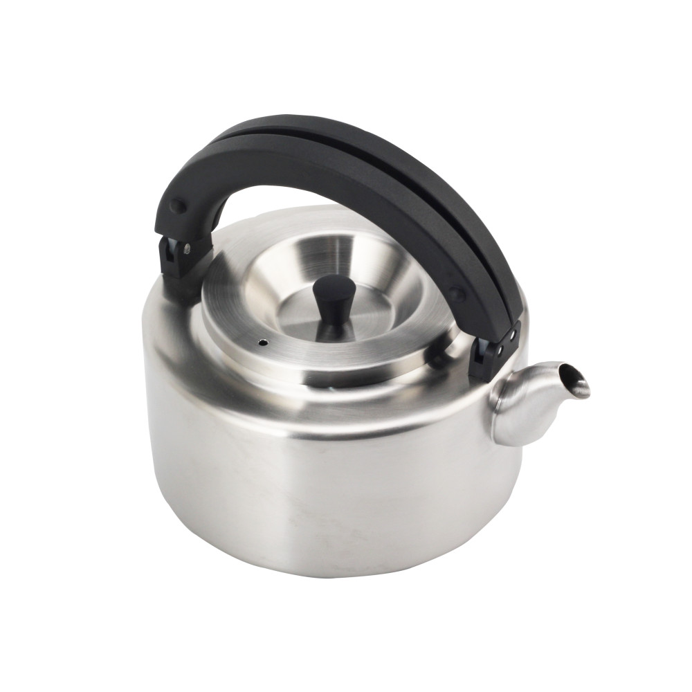 Large Capacity Stainless Steel Teapot With Foldable Handle — 6
