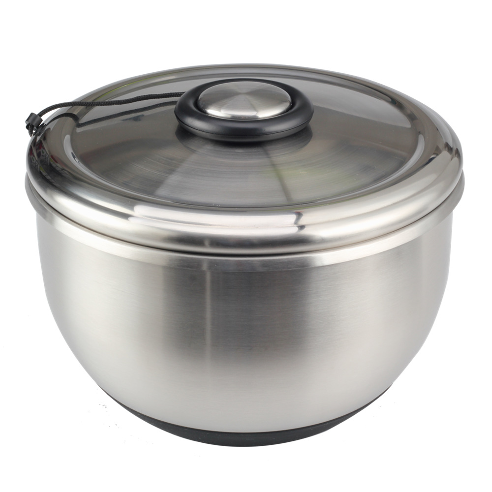 4.5qt Stainless Steel Salad Spinner, Quick And Easy Lettuce Spinner — 6