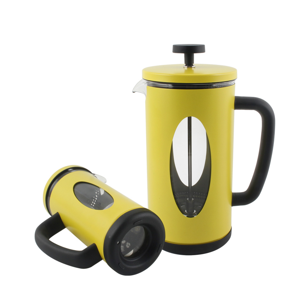 Heat Resistant Thickened Borosilicate Glass Stainless Steel Brewer, Coffee French Press — product information