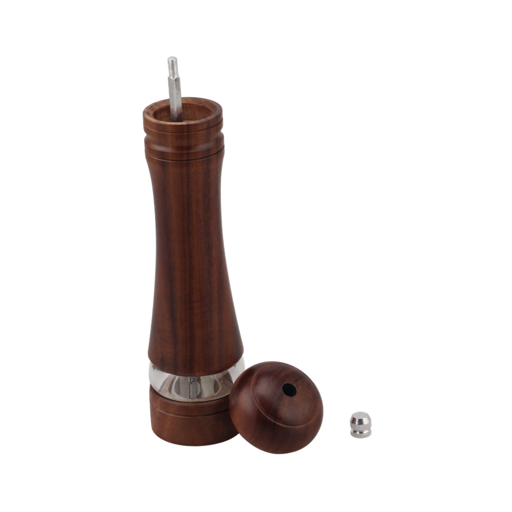 Modern Wooden Spice Mill, 8.5in, Natural — product information