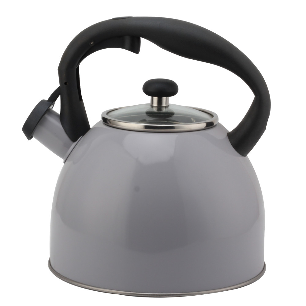 Fashionable S/S Whistling Kettle for Kitchen-Deep Gray — product information