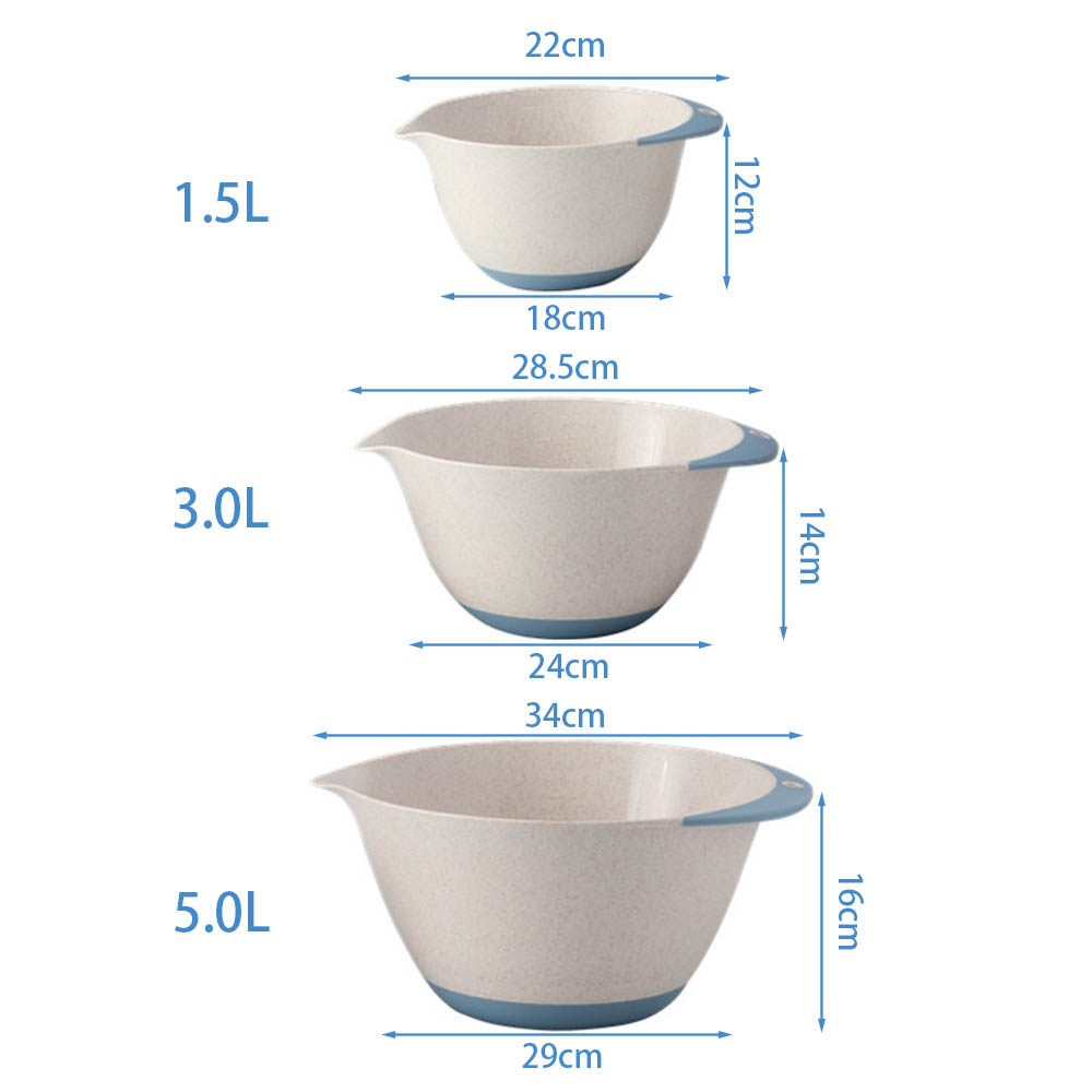 3pcs Nesting Plastic Mixing Bowls for Baking — product information
