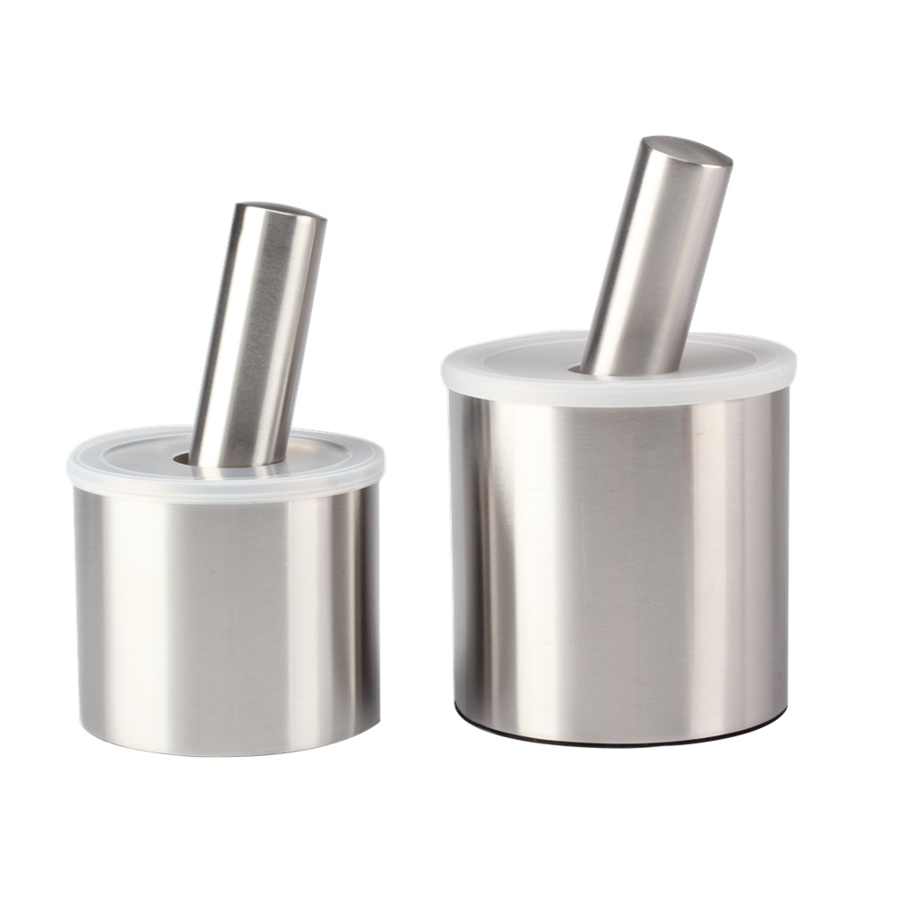 Mortar and Pestle Sets Brushed Stainless Steel Spice Grinder Pill Crusher