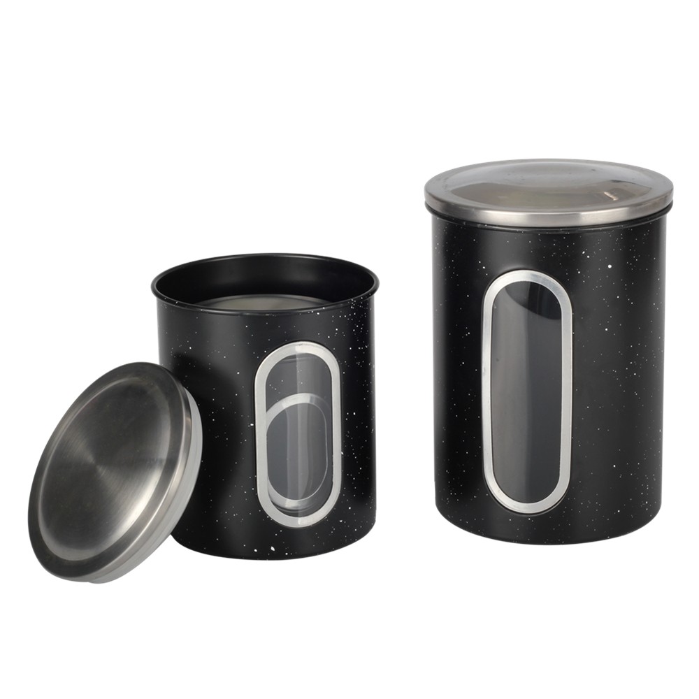 Airtight Stainless Steel Canisters Sets for The Kitchen With See Window — product information