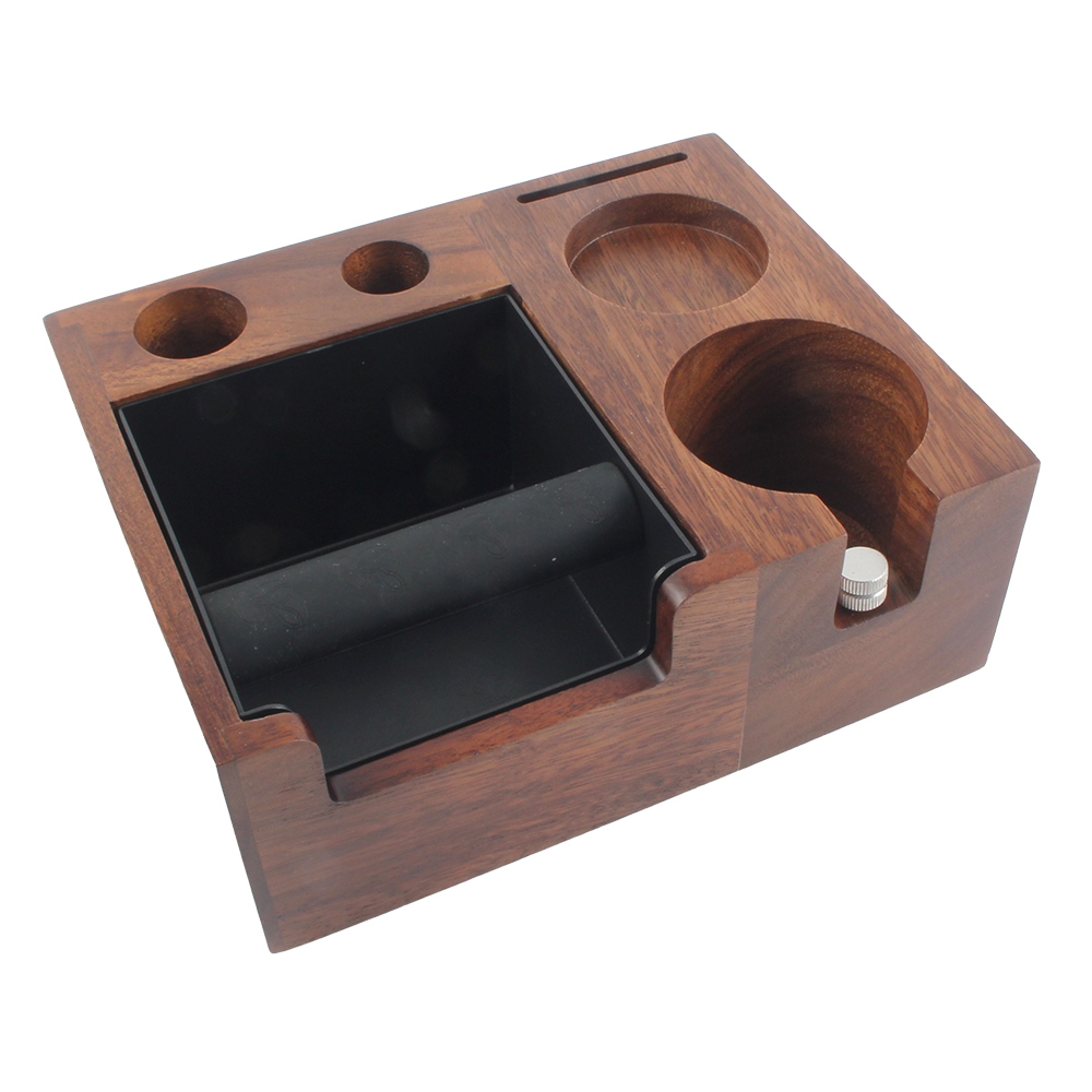 Espresso Tamping Station Knock Box, Espresso Accessories for Coffee Bar — product information