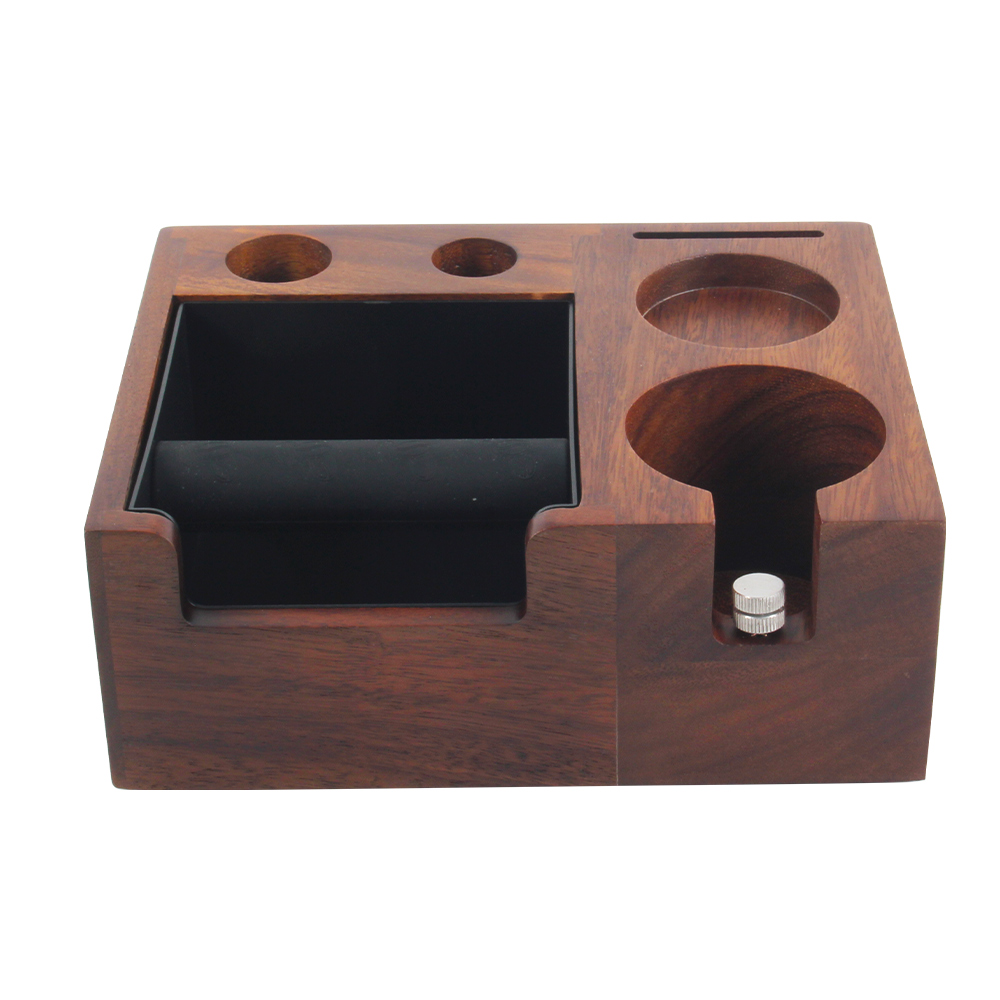 Espresso Tamping Station Knock Box, Espresso Accessories for Coffee Bar