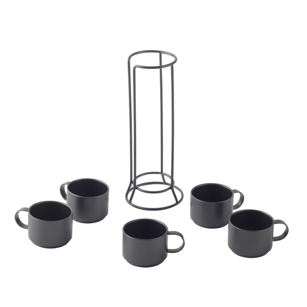 Stainless Steel Stackable Espresso Cups (Set Of 5) — 2
