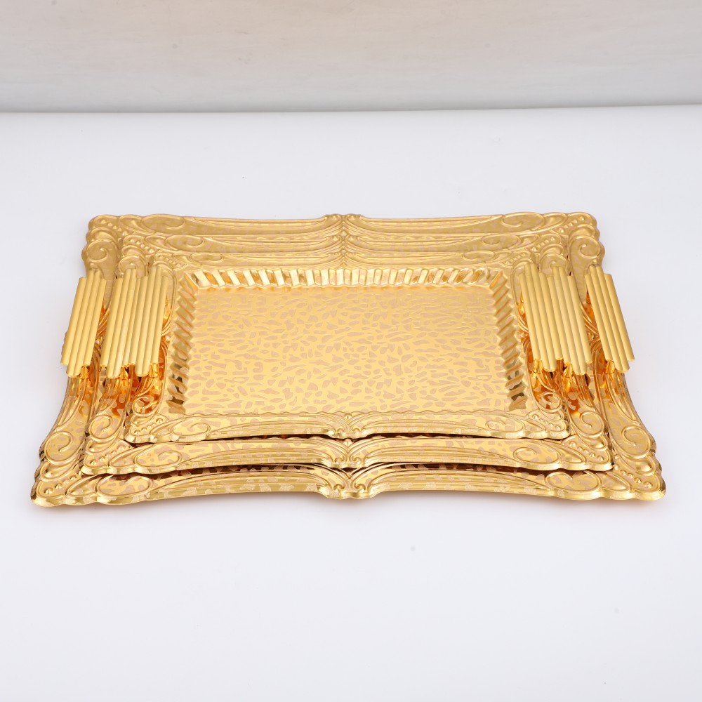 Middle East Dessert Plate, Iron Coffee Tea Cocktail Tray, Food Storage Tray — product information