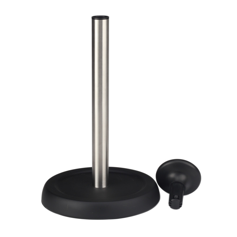 Paper Towel Holder Countertop - Stainless Steel (Silver & Black) — 6