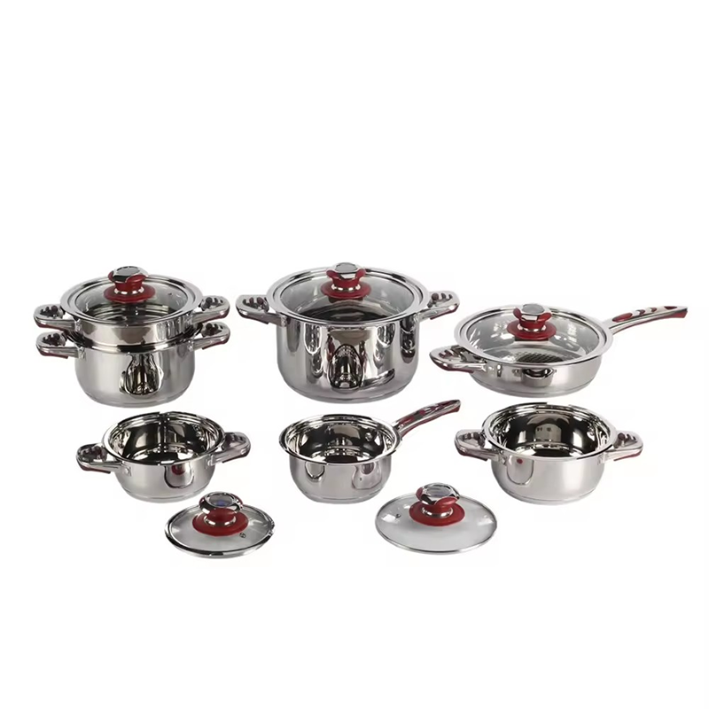 With Tempered Glass Lid, Stainless Steel Cookware Set — product information