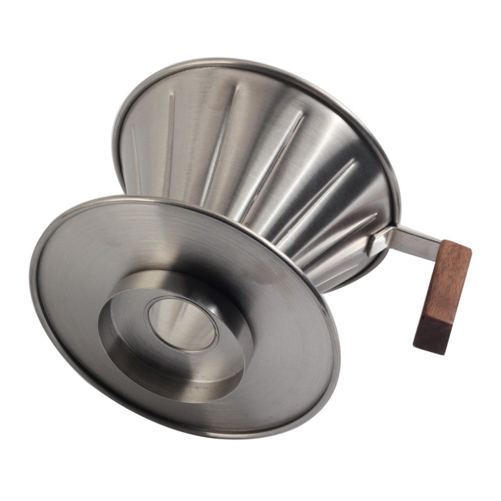 Stainless Steel Coffee Filter Cone Dripper Cup Set — product information
