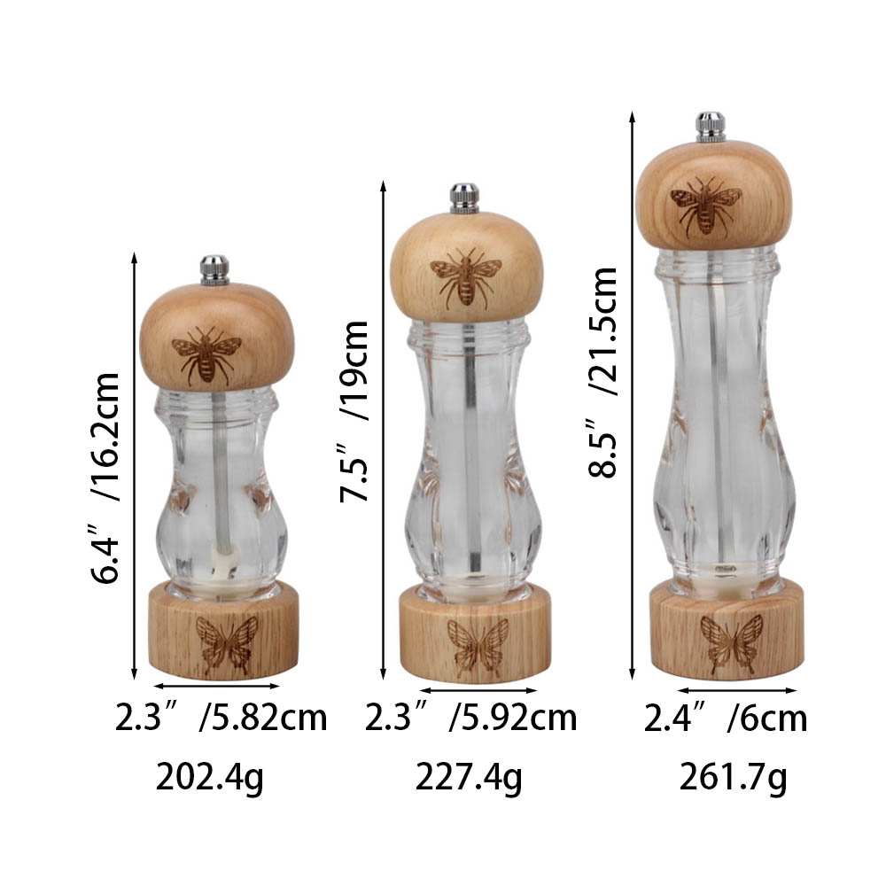 Clear Body, Insect Style, Hand Mill Pepper Mill — product information
