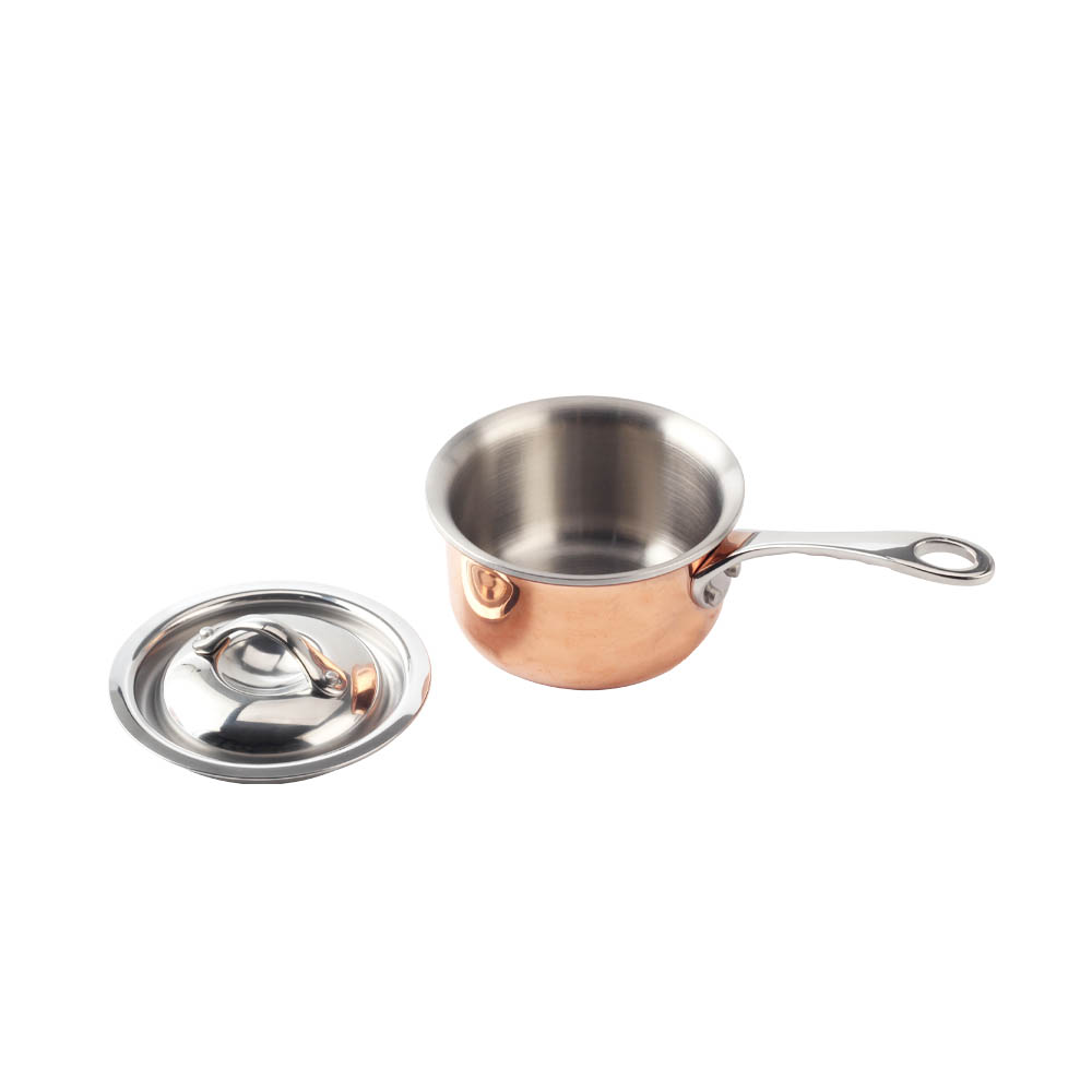 Tri-Ply Stainless Steel Mini Sauce Pot With Cover — 6