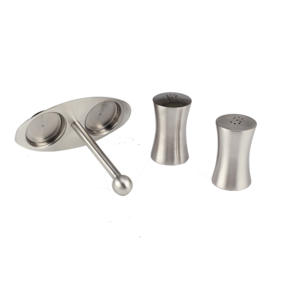 Kitchen Partner - Stainless Steel Salt & Pepper Shaker Set — 3