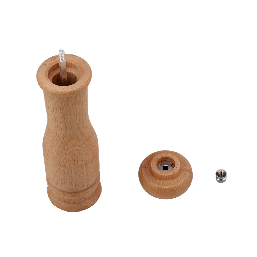 Wooden Pepper Mill Salt Grinder Refillable — 4