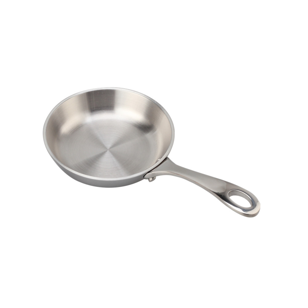 Silver Triply Mini Stainless Steel Frying Pan — product information