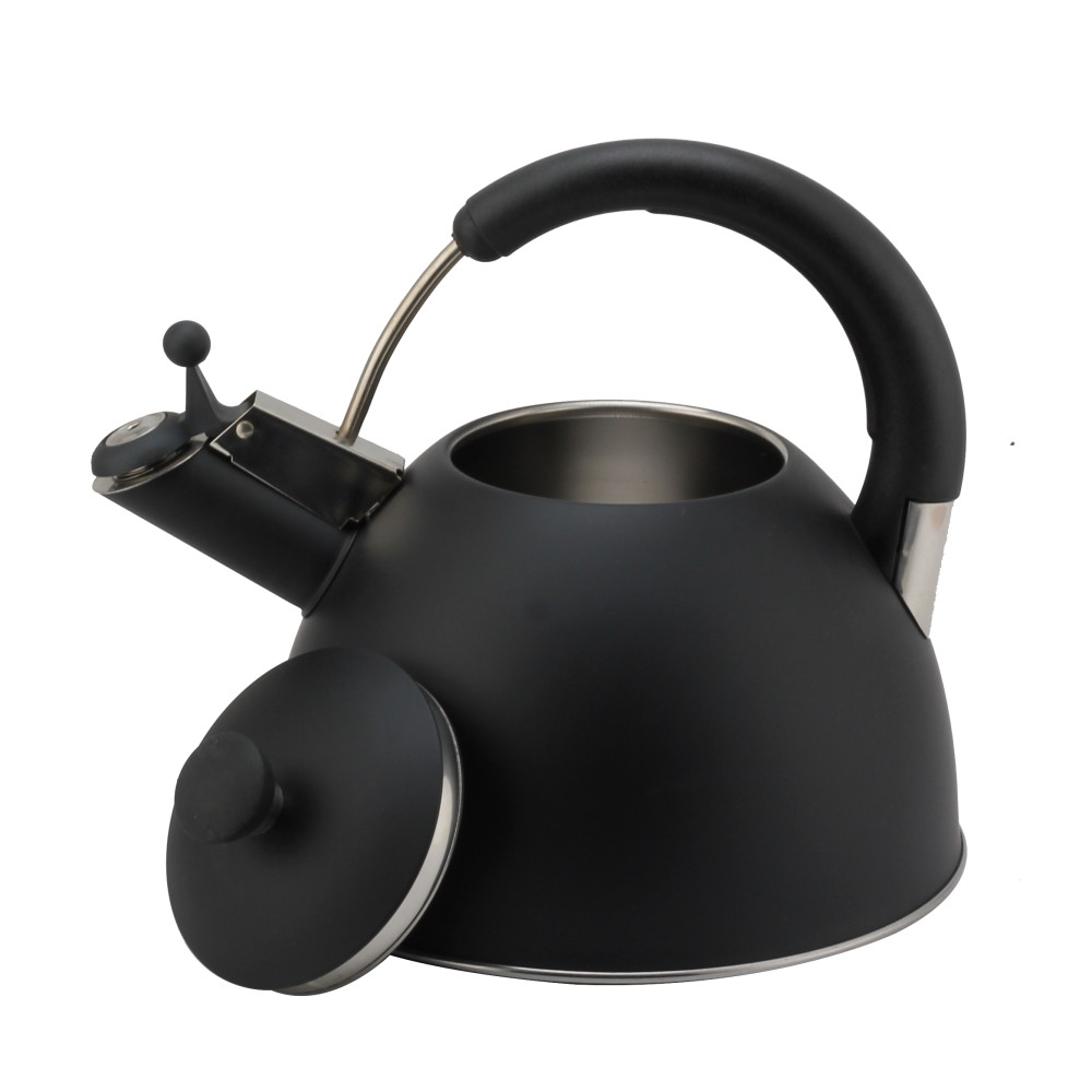Modern S/S Whistling Kettle for Kitchen Black — 3