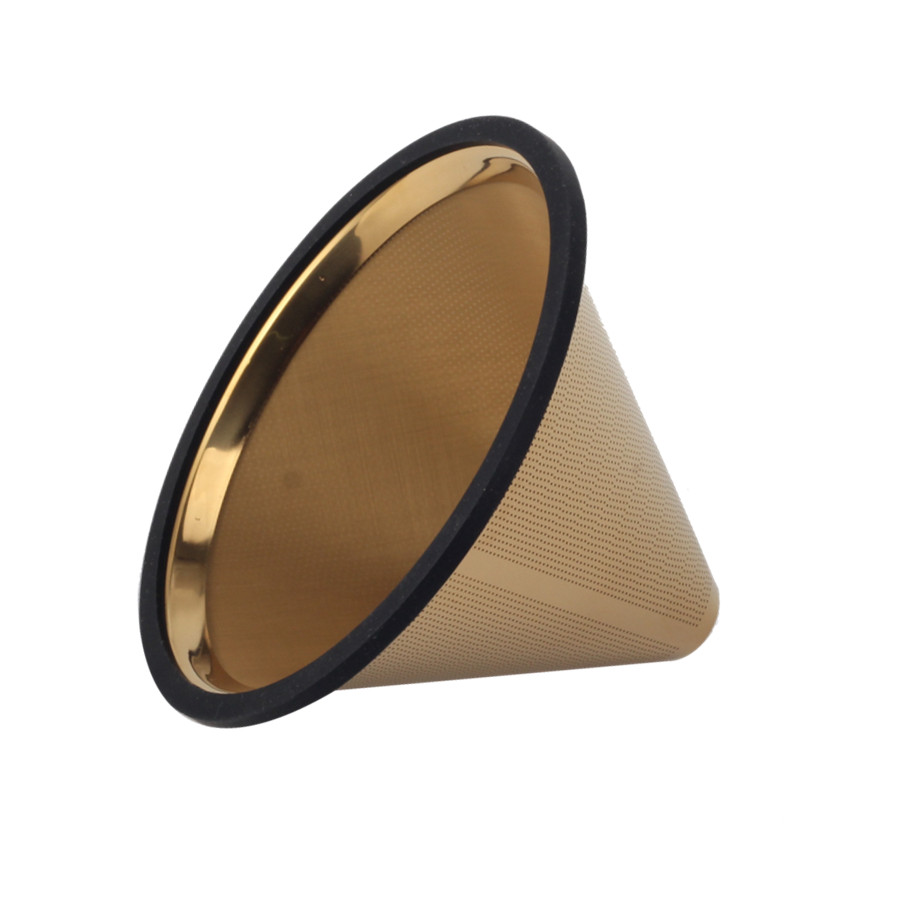 Reusable Drip Coffee Filter, Paperless Permanent Drip Cone Coffee Filter — 3