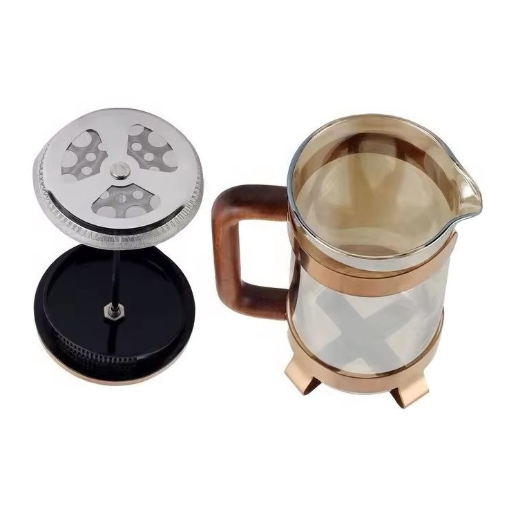 Wood Handle Glass Coffee French Press — 4