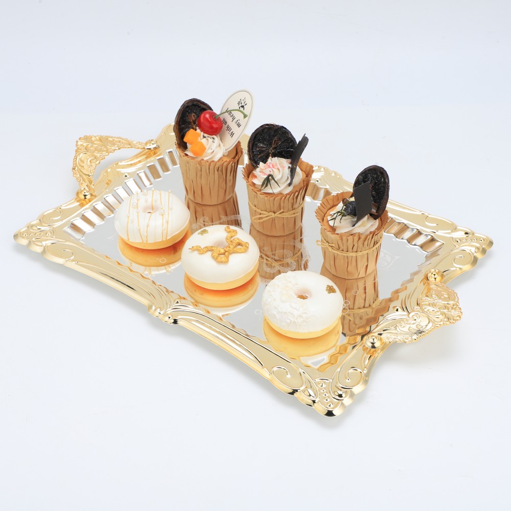 Elegant Metal Serving Tray for Home Cafe — product information