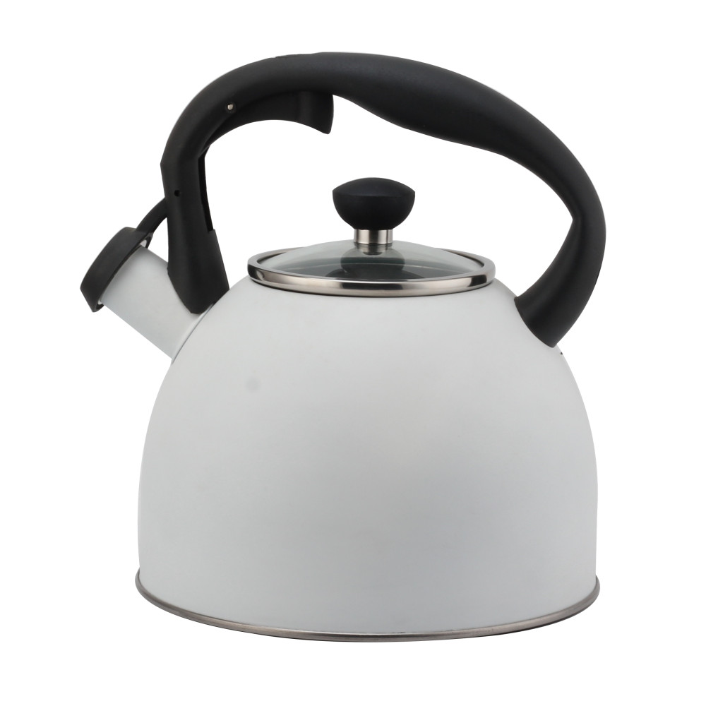 Fashionable S/S Whistling Kettle for Kitchen-Light Gray