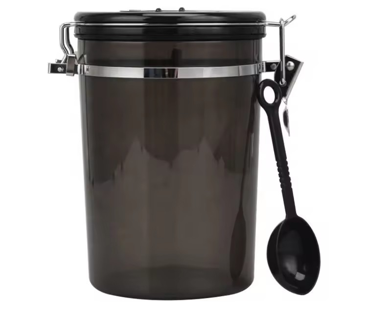 Clear Canister with Clamp Lid & Spoon — 5