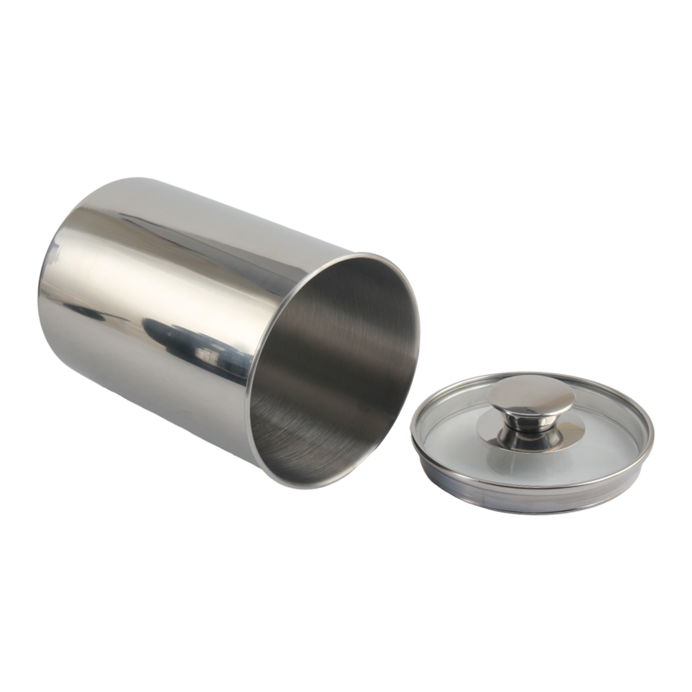 Stainless Steel Portable Storage for Coffee & Tea, Glass Lid — 4