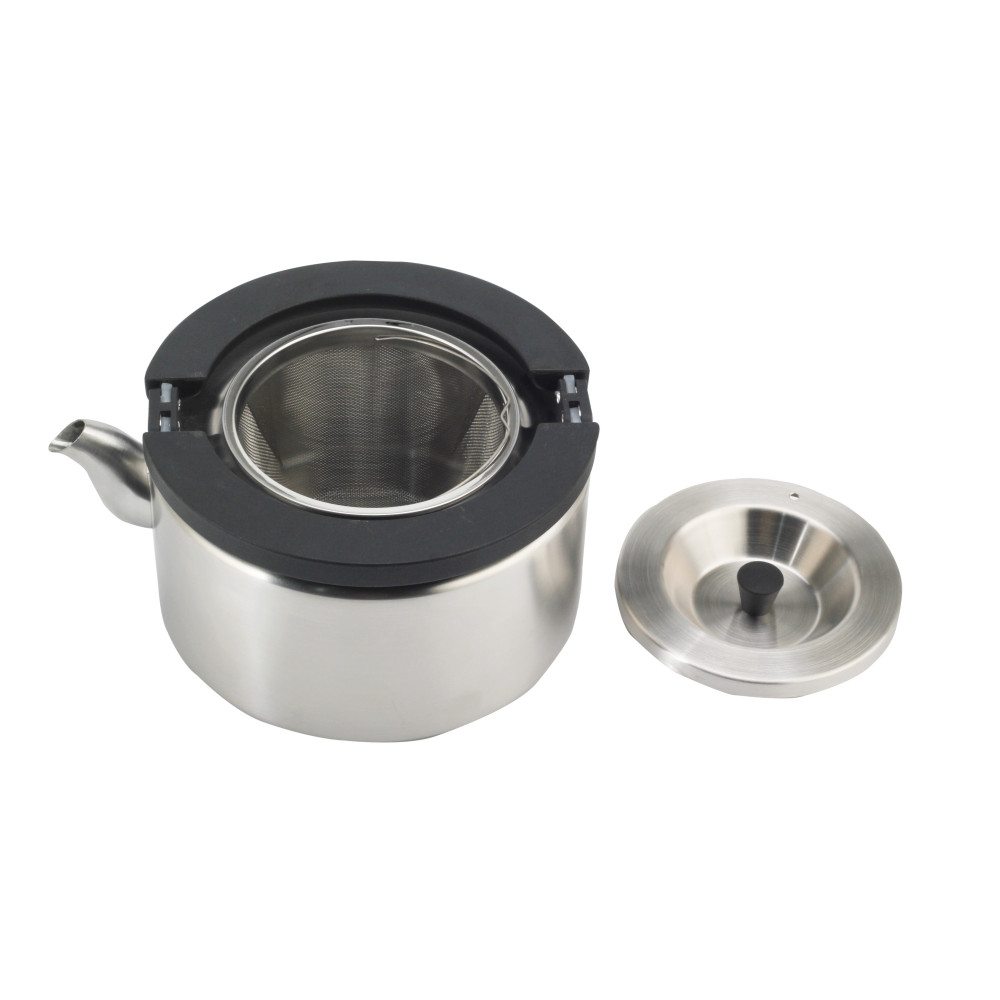Large Capacity Stainless Steel Teapot With Foldable Handle — 5