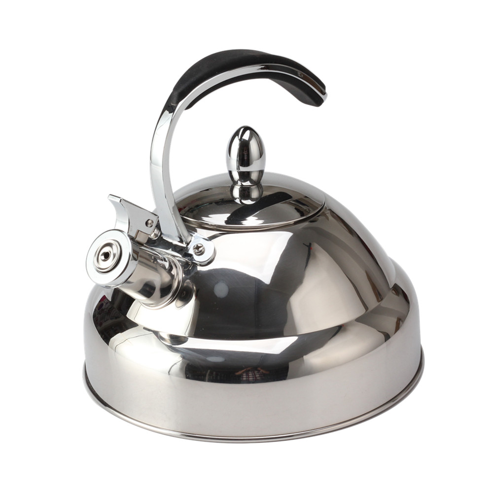 Stainless Steel Whistling Tea Kettle With Silicone Handle — 2