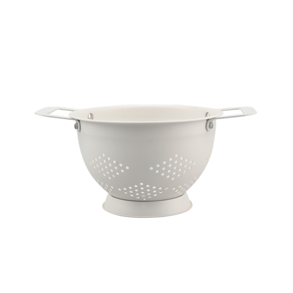 Morden Design White Stainless Steel Colander — product information