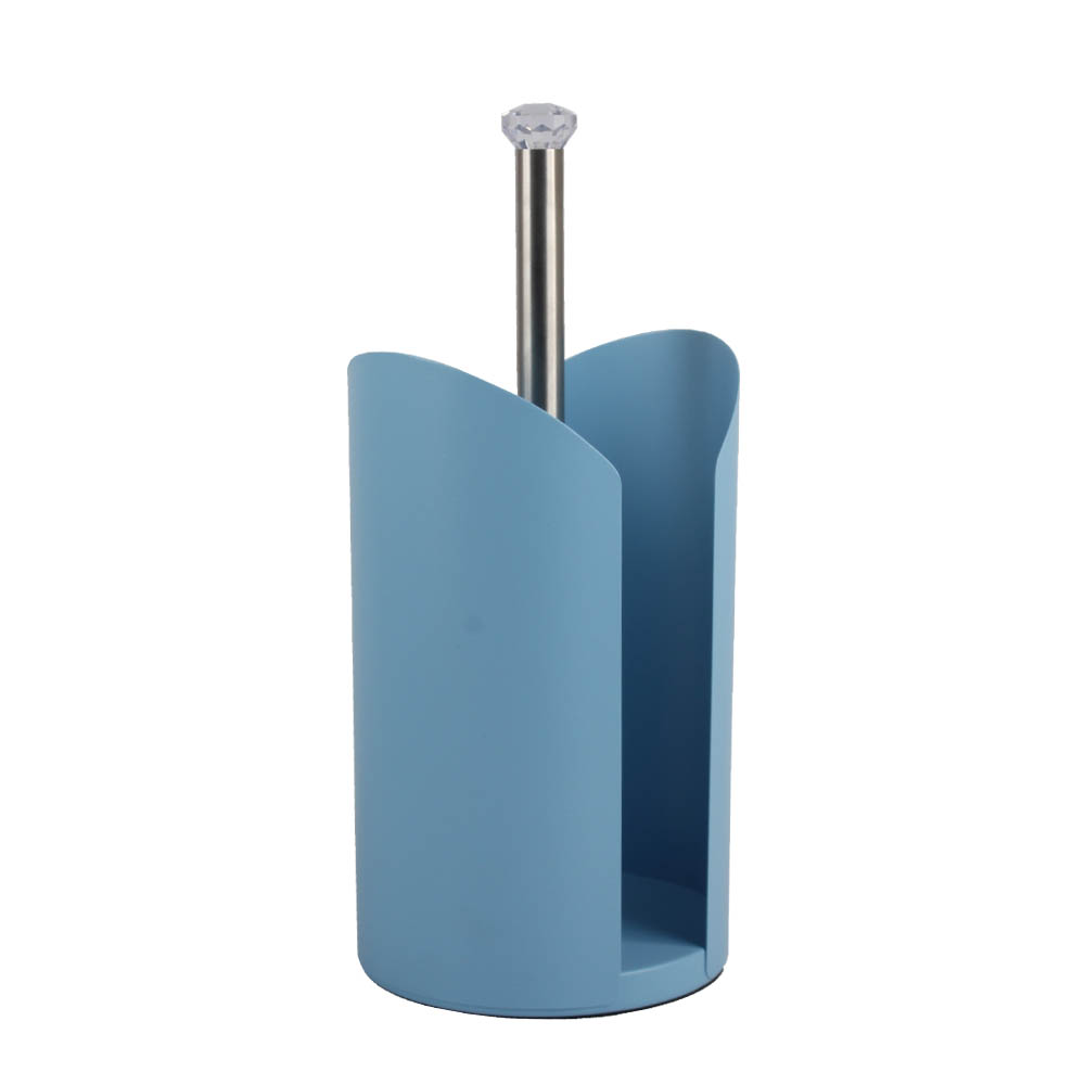 Stainless Steel Paper Towel Holder, Freestanding Holder, Blue Color — 2
