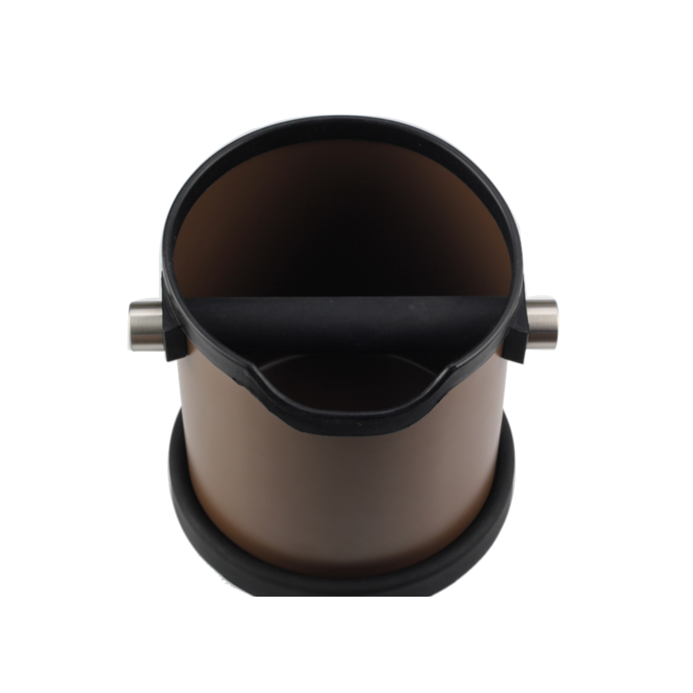 Stainless Steel Espresso Knock Box Non Slip Coffee Ground Knock Box With Rubber Ring — 6