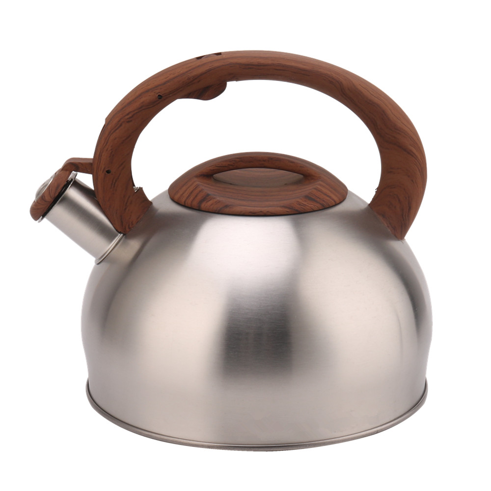 Kettle for Induction Hobs, Gas Hobs And Electric Hobs-Silver Colour With Wooden Handle — product information
