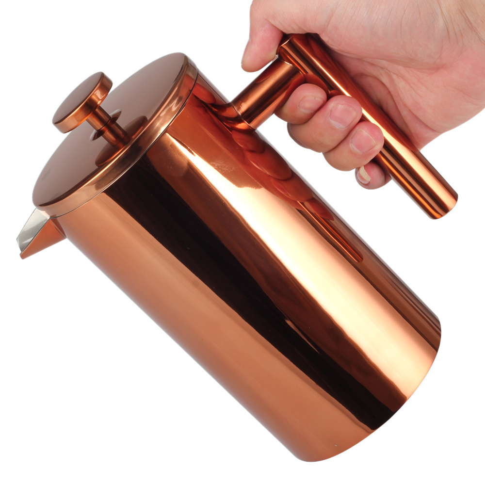 Copper Stainless Steel Double Wall Coffee Maker — product information