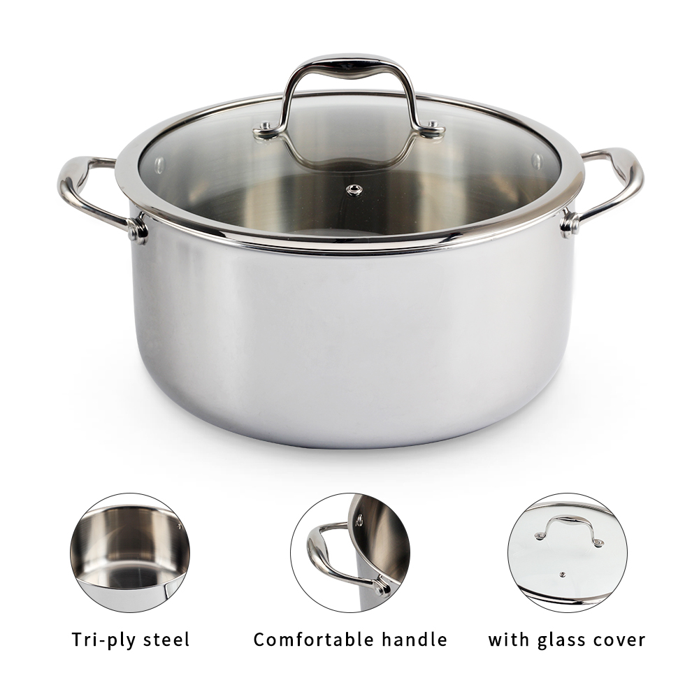 Stainless Steel Stock Pot With Handle — 2