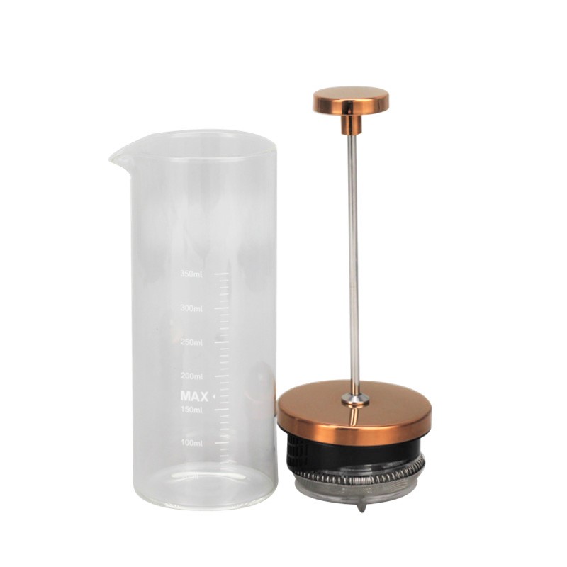 Coffee Glass And Stainless Steel Manual Milk Frother — 4