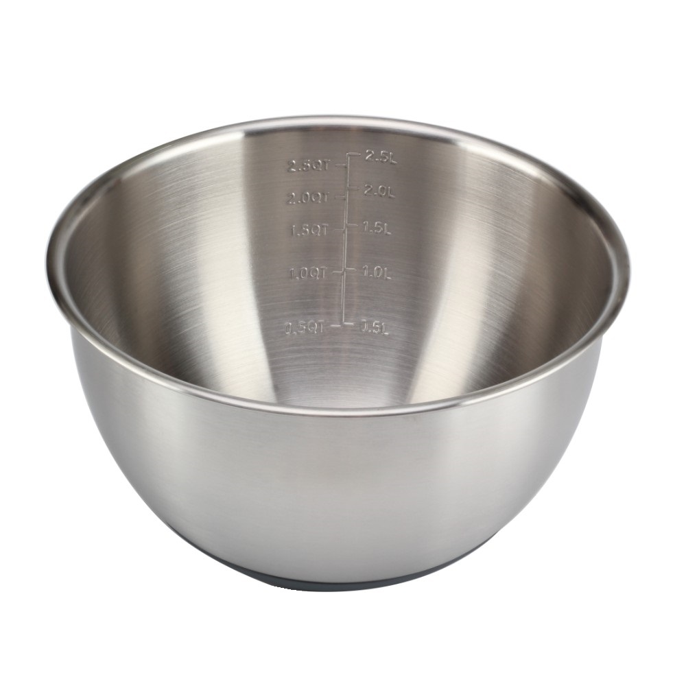 Set Of 4 Non Slip Silicone Bottom Metal Nesting Bowls — product information