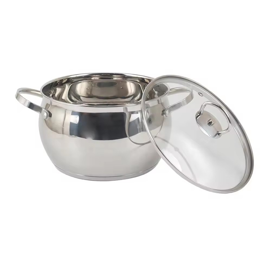 Stainless Steel Casserole With Glass Lid — 2