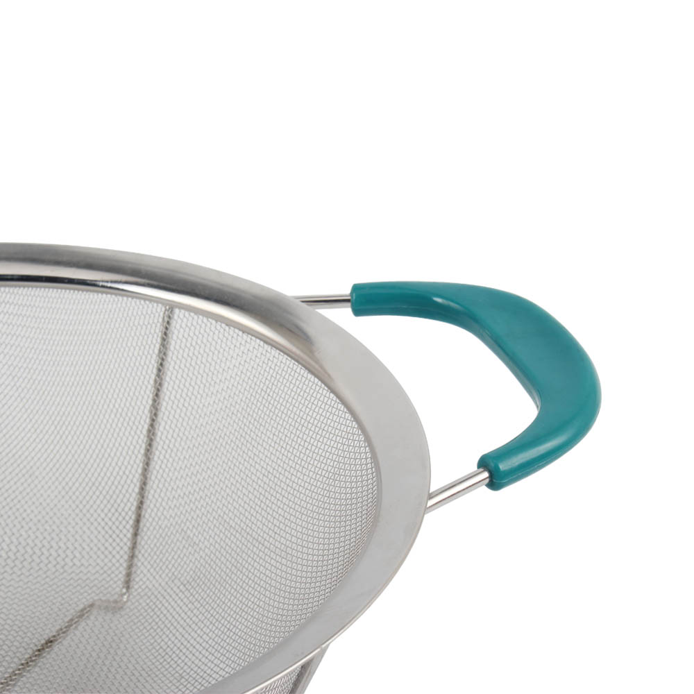 Stainless Steel Colander With Plastic Handle for Kitchen — 3