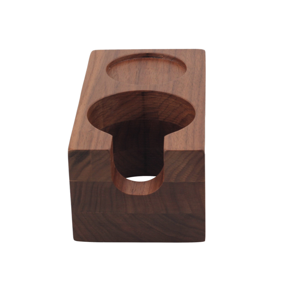 Natural Walnut Wood Espresso Tamping Station for Portafilter And Tamper — 5