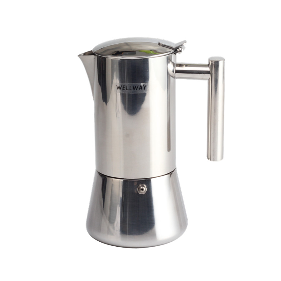 Stovetop Espresso Maker and Coffee Maker, Stainless Steel Moka Pot — 3