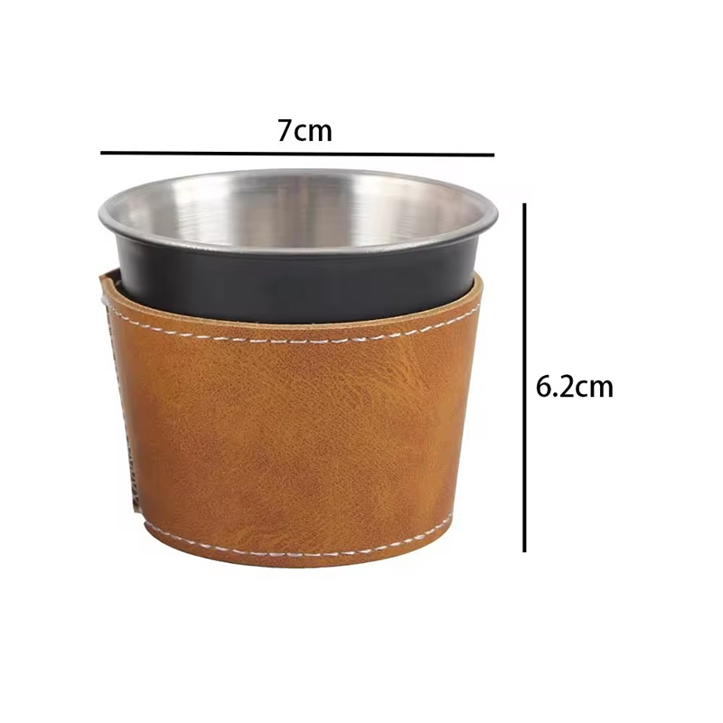Stainless Steel Coffee Cup With Insulated Leather — 4