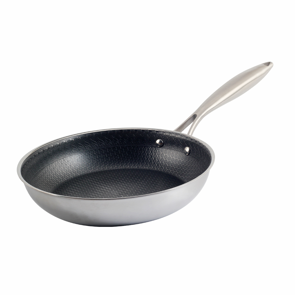 8 Inch Honeycomb Coatings Stainless Steel Frying Pan — 3