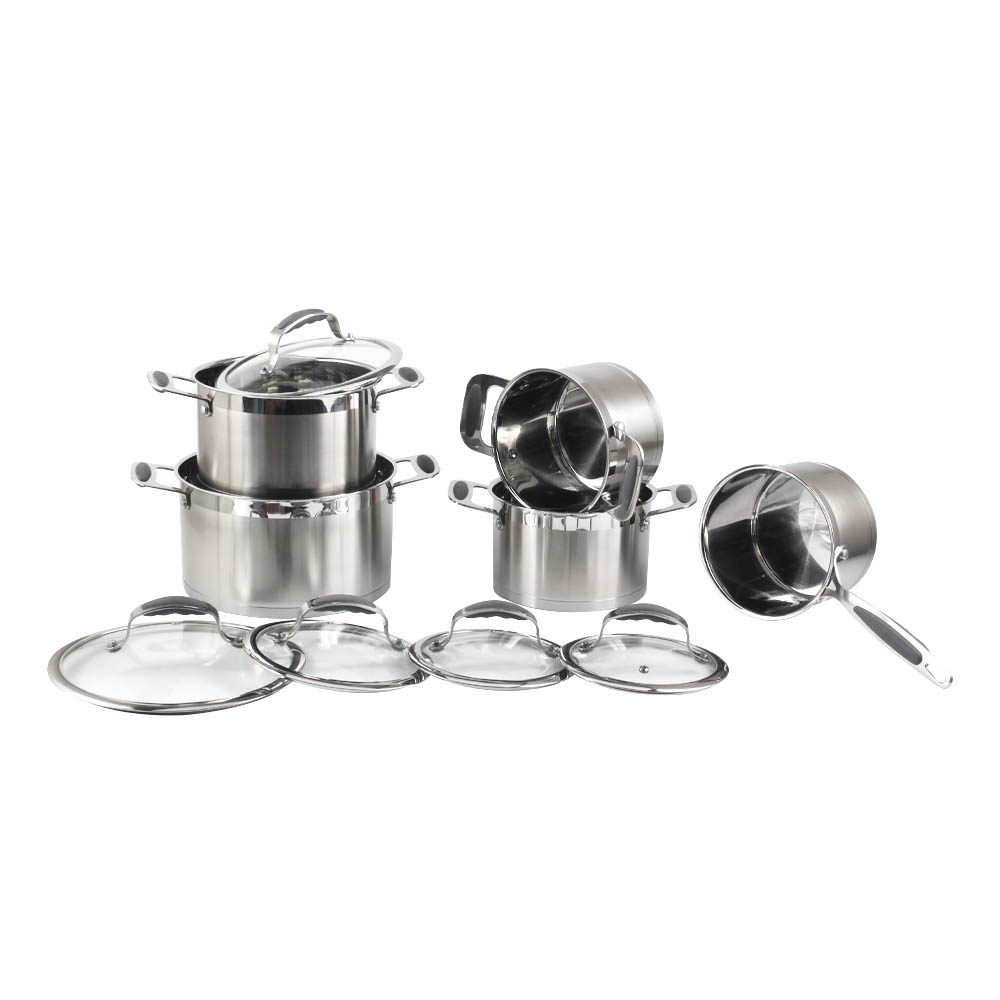 Induction Cookware Set With Glass Lid — product information
