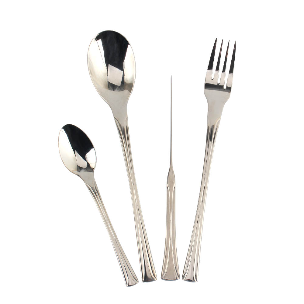 Stainless Steel Mirror Polished Cutlery Set Include Forks Spoons Knives, Mirror Polished Tableware Set — 5