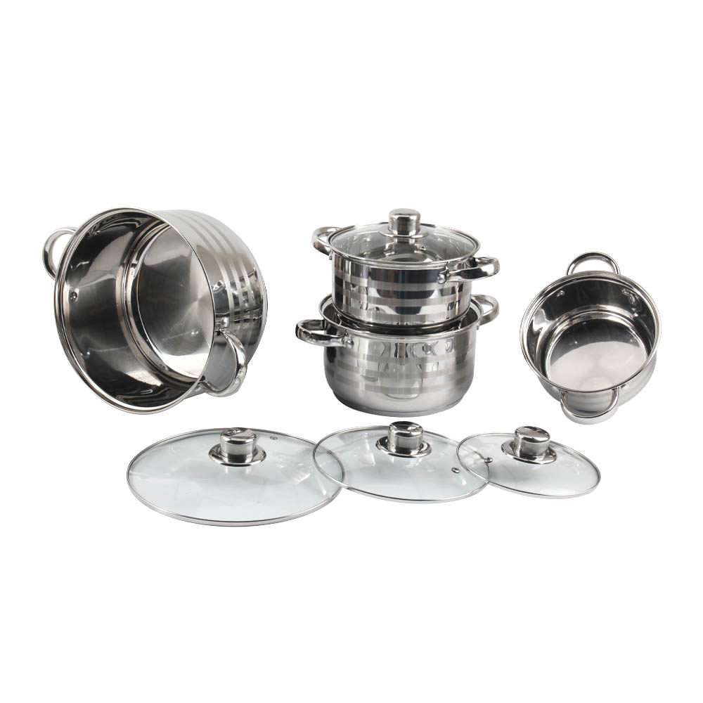 Induction Cooking Pot With Glass Lid — 6